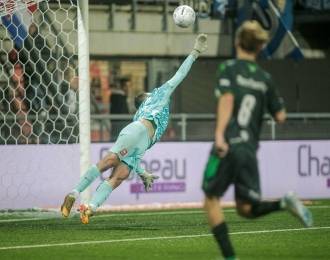 Nabeschouwing met ' Man of the Match' Romain Matthys en trainer Edwin Hermans